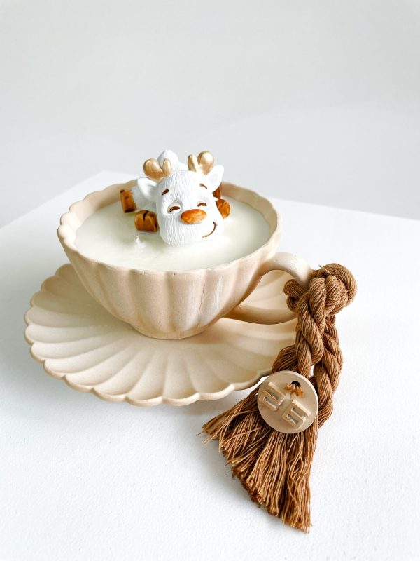 Φλιτζάνι με αρωματικό κερί και τάρανδο Έλενα Μανάκου