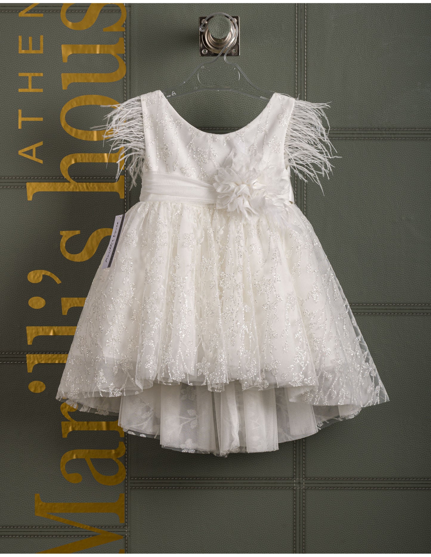 Βαφτιστικό φόρεμα με φτερά Marilli's House Collection 2025 Κωδικός 2523465