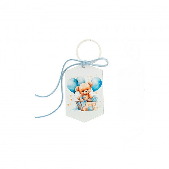 Μπομπονιέρα ξύλινο μπρελόκ σχέδιο αρκουδάκι Model:ΜΟ-21