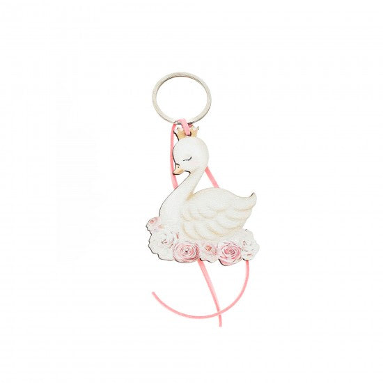 Μπομπονιέρα χειροποίητο ξύλινο μπρελόκ σχέδιο κύκνος Model:ΔΜΠ-7