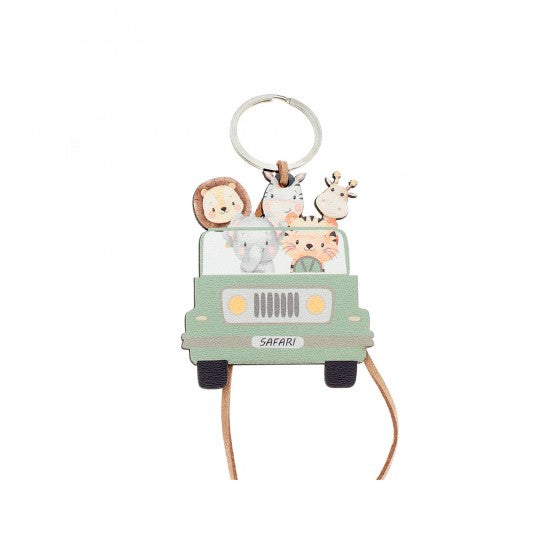 Μπομπονιέρα χειροποίητο ξύλινο μπρελόκ σχέδιο ζωάκια σαφάρι Model:ΔΜΠ-14