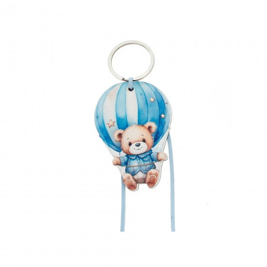 Μπομπονιέρα χειροποίητο ξύλινο μπρελόκ σχέδιο αρκουδάκι Model:ΔΜΠ-25