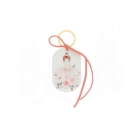 Μπομπονιέρα ξύλινο μπρελόκ σχέδιο μπαλαρίνα Model:ΜΟ-32