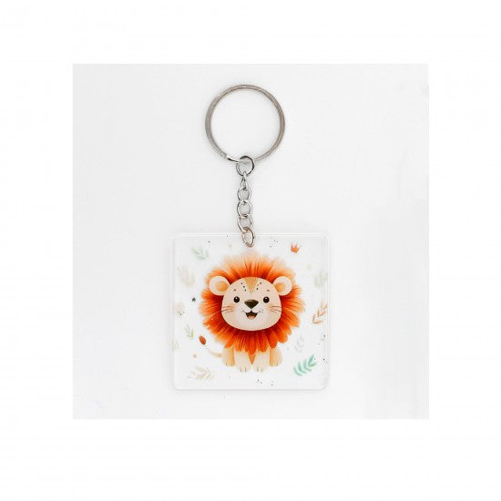 Μπομπονιέρα χειροποίητο μπρελόκ από πλέξιγκλας σχέδιο λιονταράκι Model:ΠΜΛ-21
