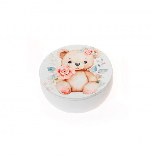 Μπομπονιέρα χειροποίητη κεραμική μπιζουτιέρα σχέδιο αρκουδάκι Model:ΜΤΜ-90