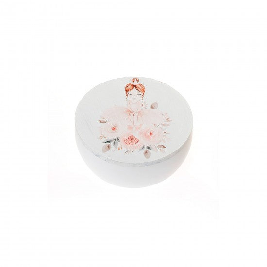 Μπομπονιέρα χειροποίητη κεραμική μπιζουτιέρα σχέδιο Πριγκίπισσα Model:ΜΤΜ-91