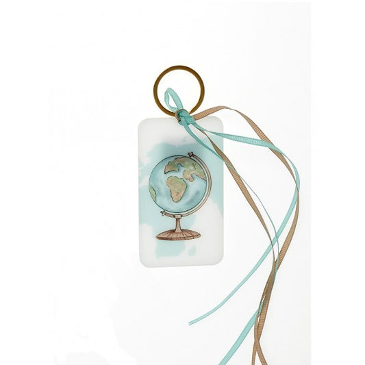 Μπομπονιέρα μπρελόκ με εκτυπωμένο πλέξιγκλας σχέδιο υδρόγειος Model:Λ-14