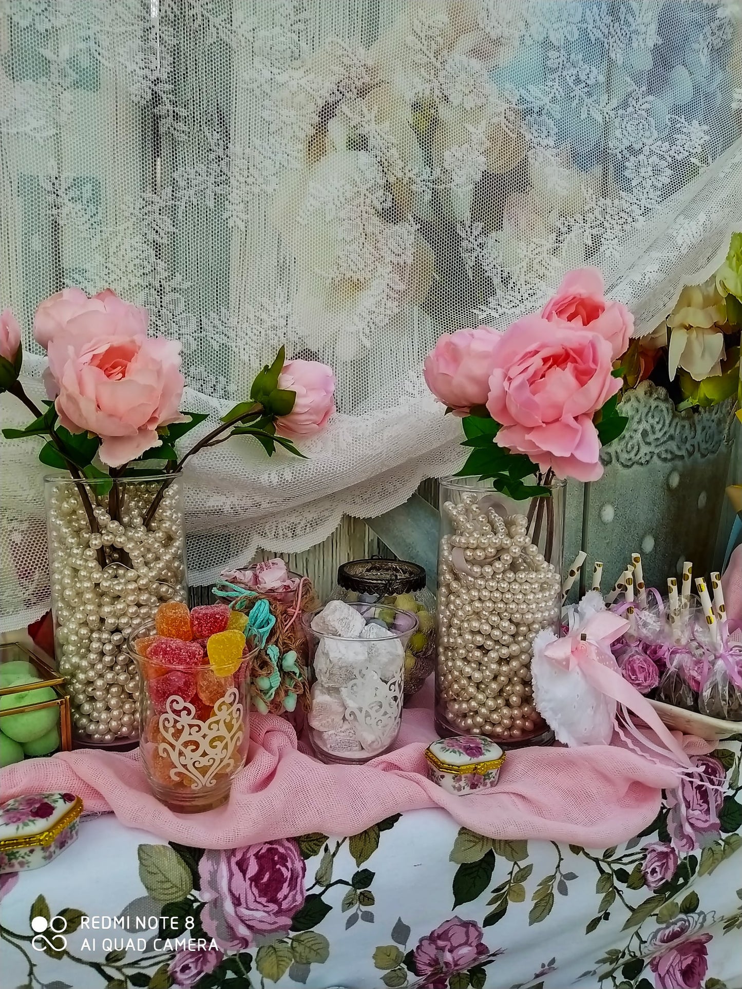 Candy bar 100 ατόμων με θέμα Λουλούδια