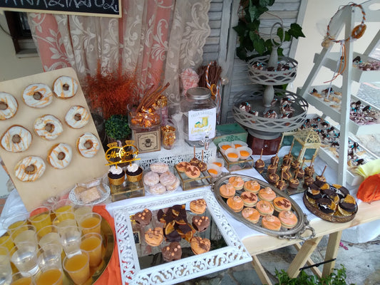 Candy bar 100 ατόμων με θέμα Πορτοκάλι