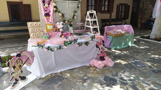 Candy bar 100 ατόμων με θέμα Minnie mouse