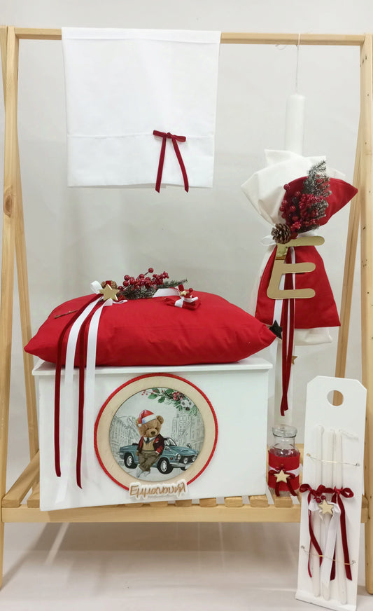 25A036 Xmas Teddy κόκκινο