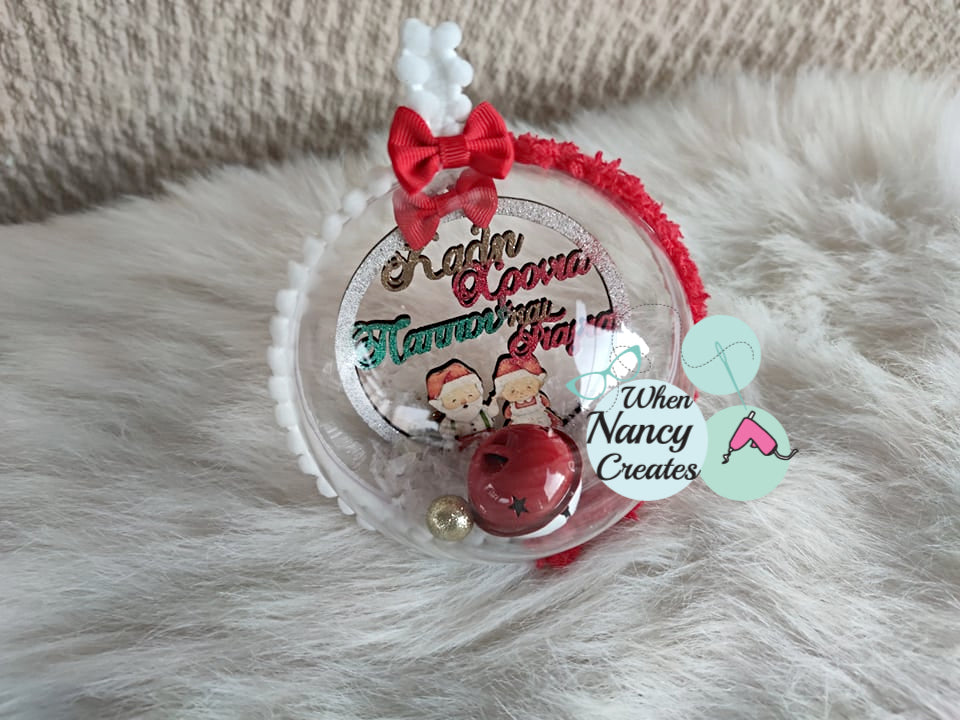 Μπάλα για το Χριστουγεννιάτικο δέντρο Καλή Χρονιά παππού και γιαγιά