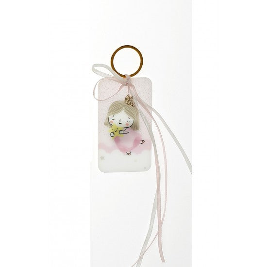 Μπομπονιέρα μπρελόκ με εκτυπωμένο πλέξιγκλας σχέδιο κοριτσάκι Model:Λ-3