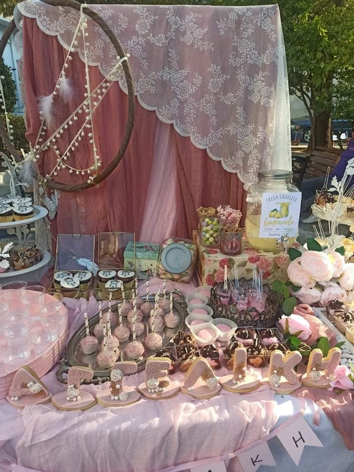 Candy bar 100 ατόμων με θέμα το Όνομα