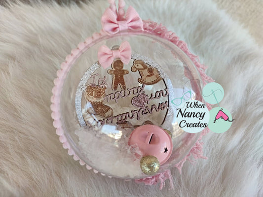 Plexiglass μπάλα για το δέντρο Τα πρώτα μου Χριστούγεννα