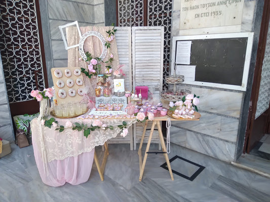 Candy bar 100 ατόμων με θέμα Λουλούδια