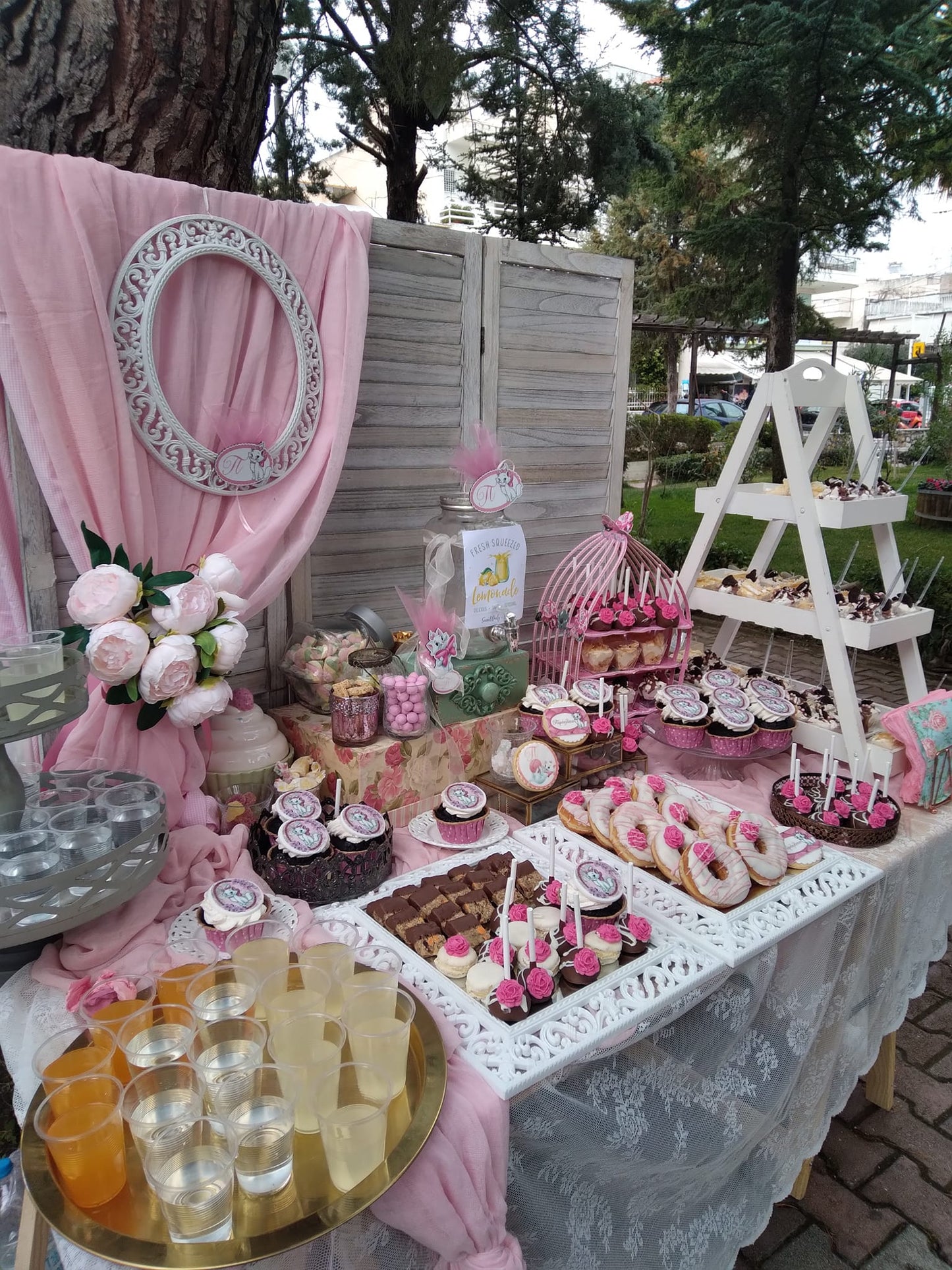 Candy bar 100 ατόμων με θέμα Αριστόγατες