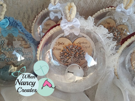 Μπάλα για το Χριστουγεννιάτικο δέντρο Υγεία Αγάπη Τύχη Χαρά