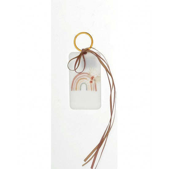 Μπομπονιέρα μπρελόκ με εκτυπωμένο πλέξιγκλας σχέδιο ουράνιο τόξο Model:Λ-5