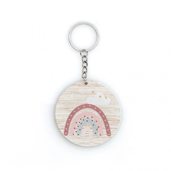 Μπομπονιέρα βάπτισης μπρελόκ με θέμα Ουράνιο τόξο Model:ΜΠΤ-502