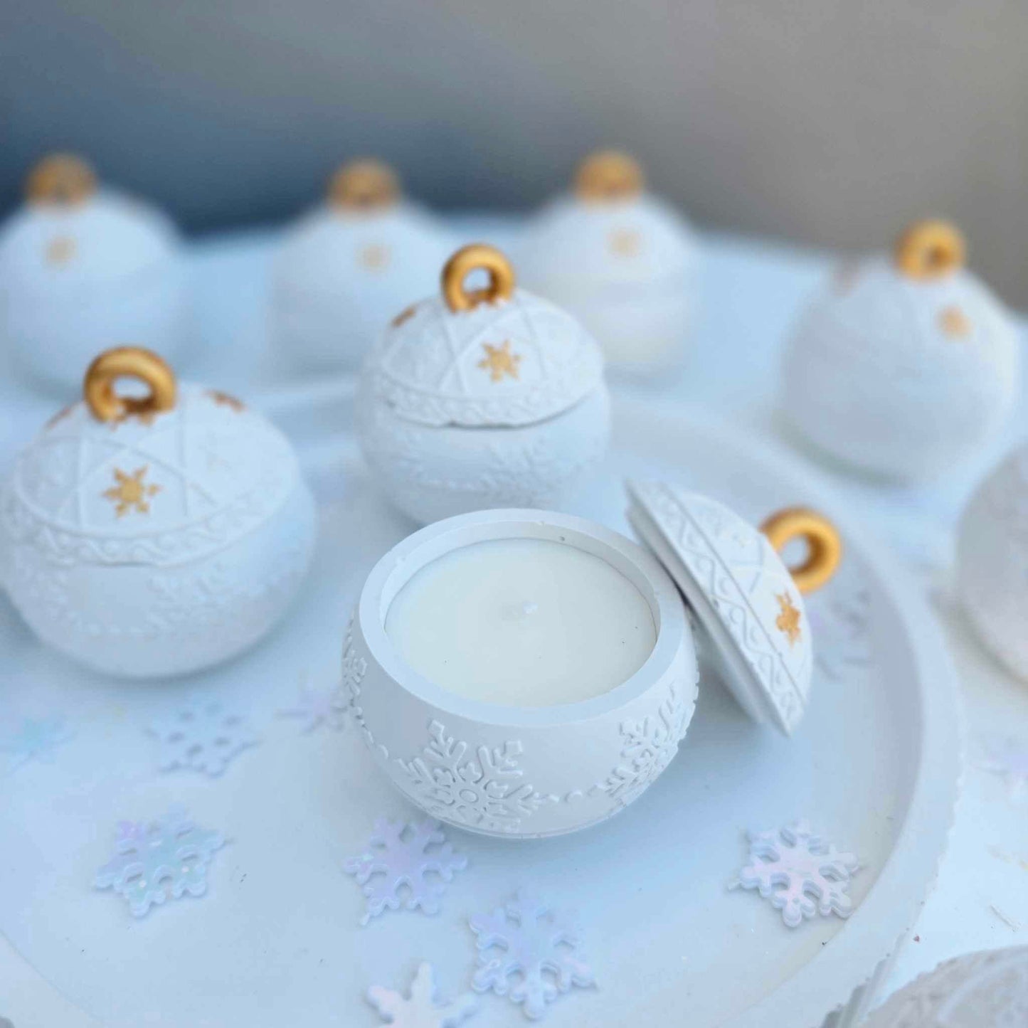 Χριστουγεννιάτικη μπάλα με αρωματικό κερί