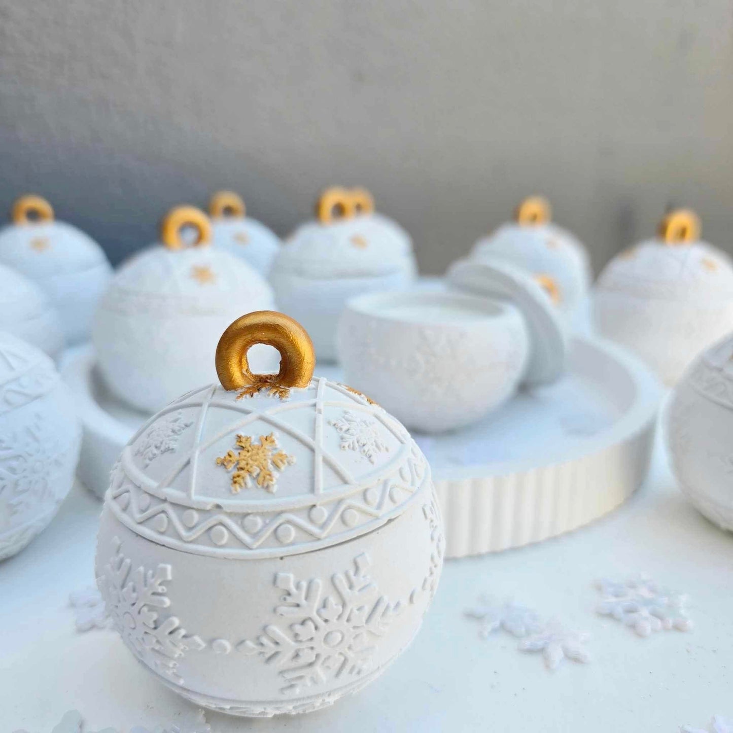 Χριστουγεννιάτικη μπάλα με αρωματικό κερί