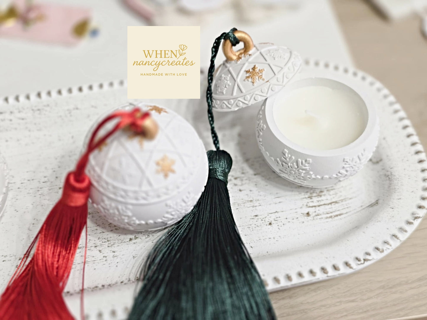 Χριστουγεννιάτικη μπάλα με αρωματικό κερί