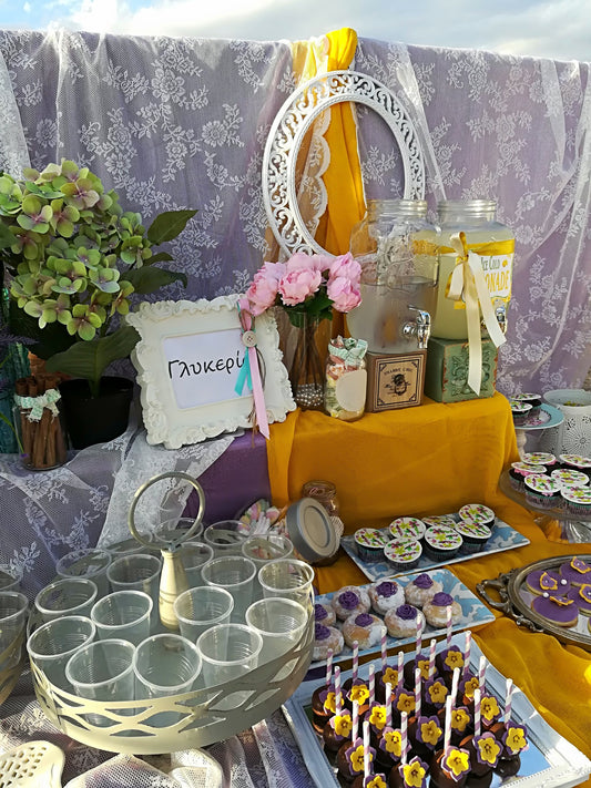 Candy bar 100 ατόμων με θέμα Λουλούδια