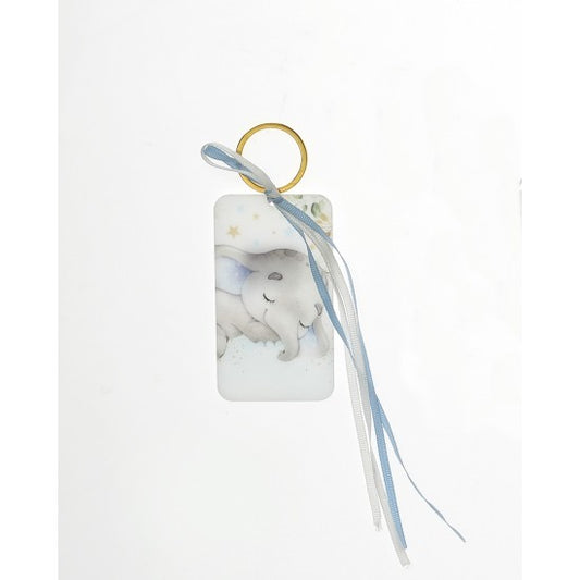Μπομπονιέρα μπρελόκ με εκτυπωμένο πλέξιγκλας σχέδιο ελεφαντάκι Model:Λ-8