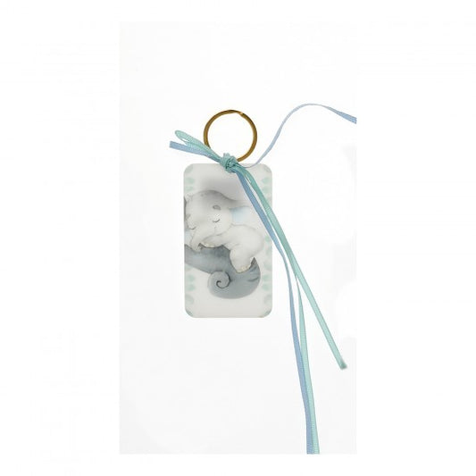 Μπομπονιέρα μπρελόκ με εκτυπωμένο πλέξιγκλας με σχέδιο ελεφαντάκι Model:Λ-9