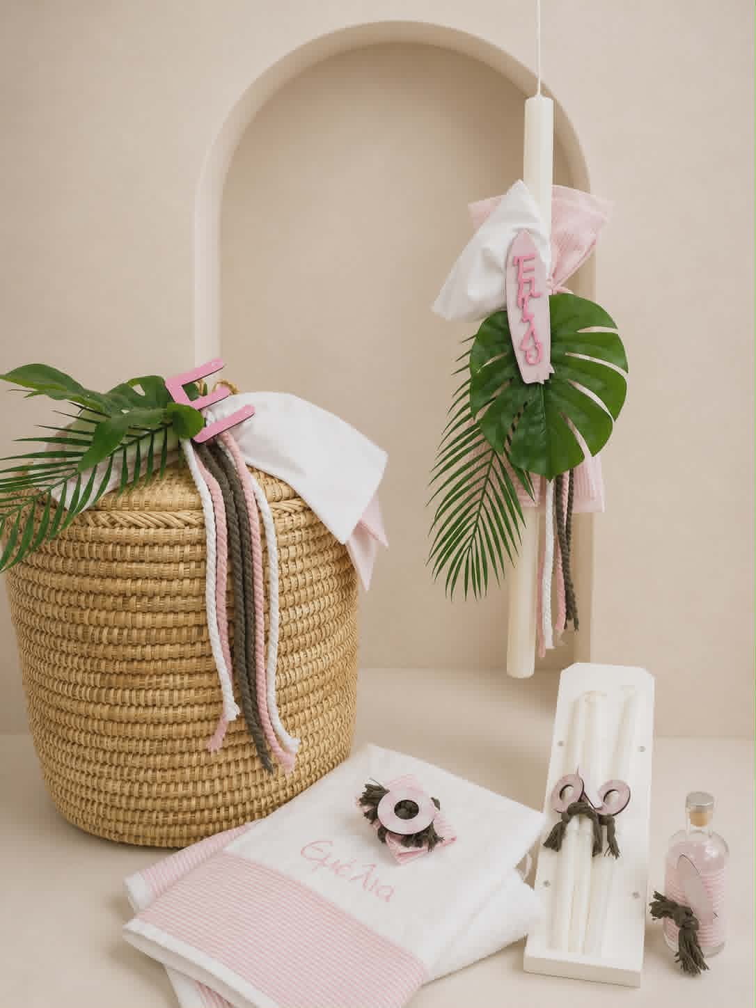 Πακέτο βάφτισης Ξένια Βενέτη σε minimal boho ύφος
