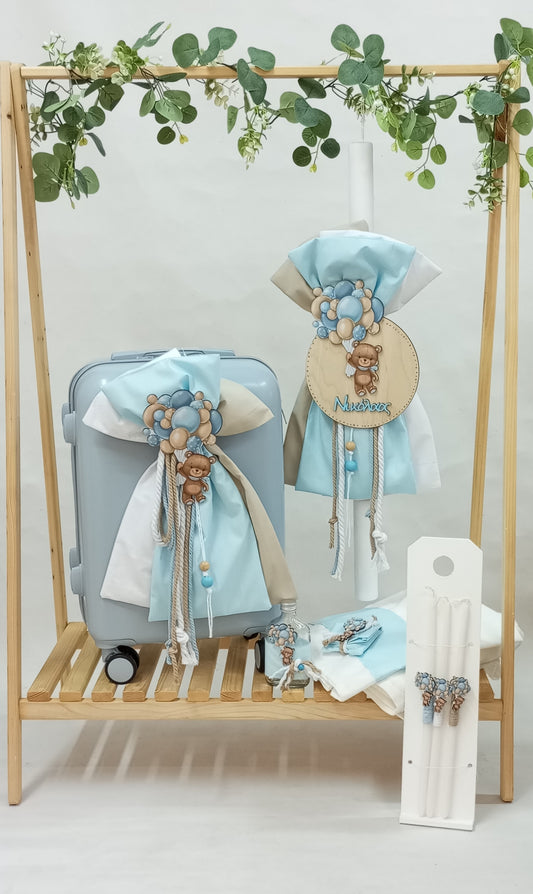 25A049 Teddy Bear Balloons στρογγυλό καδράκι