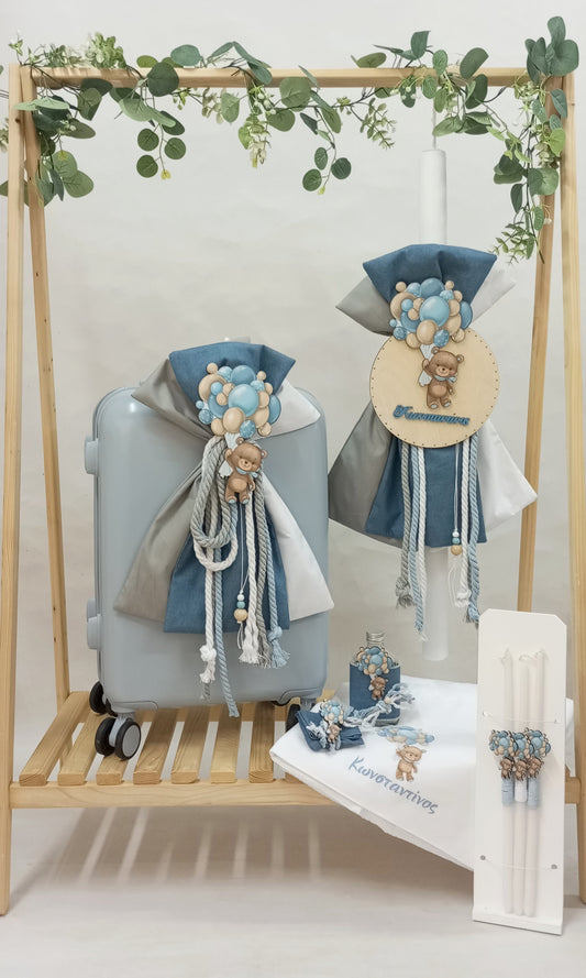 25A048 Teddy Bear Balloons στρογγυλό καδράκι