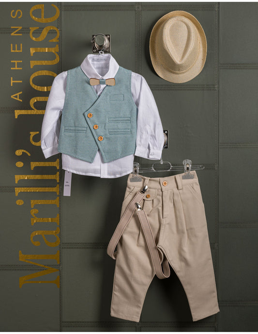 Κουστουμάκι βάφτισης Marilli's House Collection 2025 Κωδικός 257370