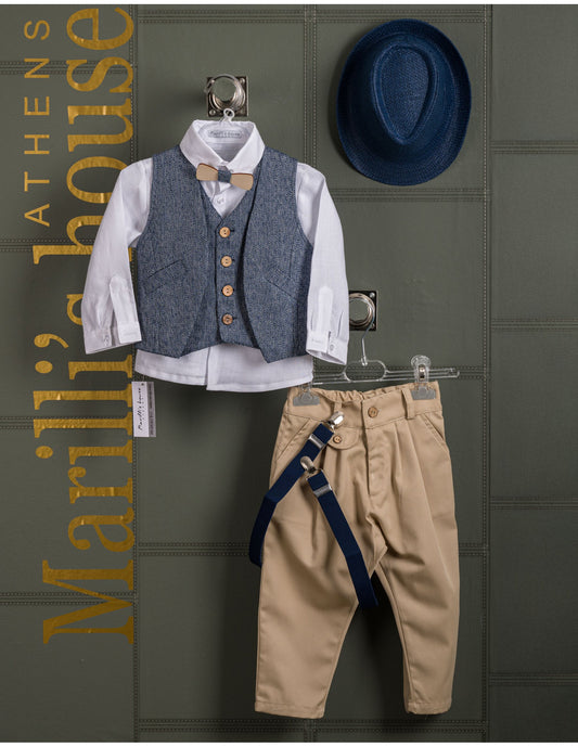 Κουστουμάκι βάφτισης Marilli's House Collection 2025 Κωδικός 252070