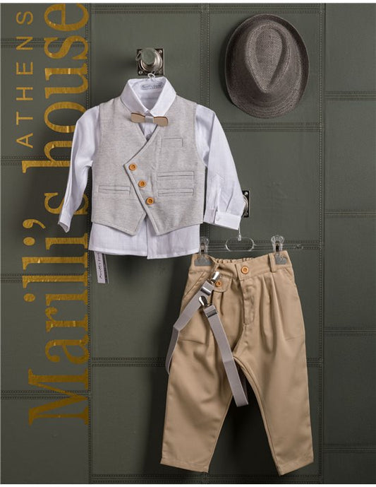 Κουστουμάκι βάφτισης Marilli's House Collection 2025 Κωδικός 254170