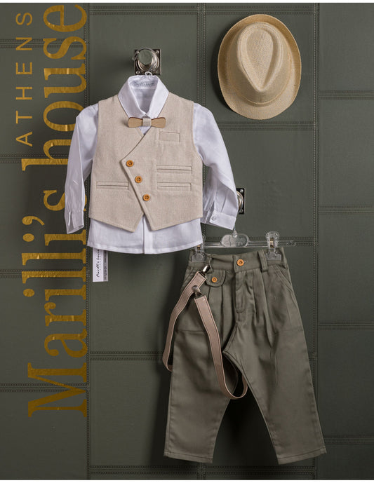 Κουστουμάκι βάφτισης Marilli's House Collection 2025 Κωδικός 257070