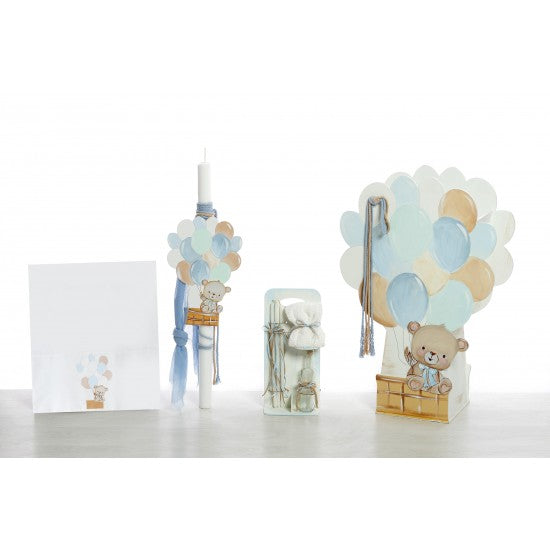 Σετ βάπτισης με θέμα Αρκουδάκι με μπαλόνια Model:ΣΚΒ-2427