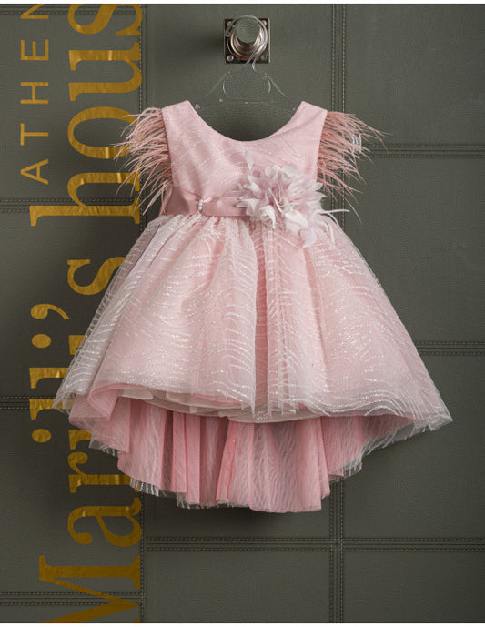 Βαφτιστικό φόρεμα με φτερά Marilli's House Collection 2025 Κωδικός 2523865