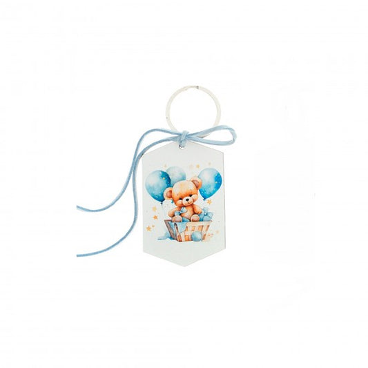 Μπομπονιέρα ξύλινο μπρελόκ σχέδιο αρκουδάκι Model:ΜΟ-21