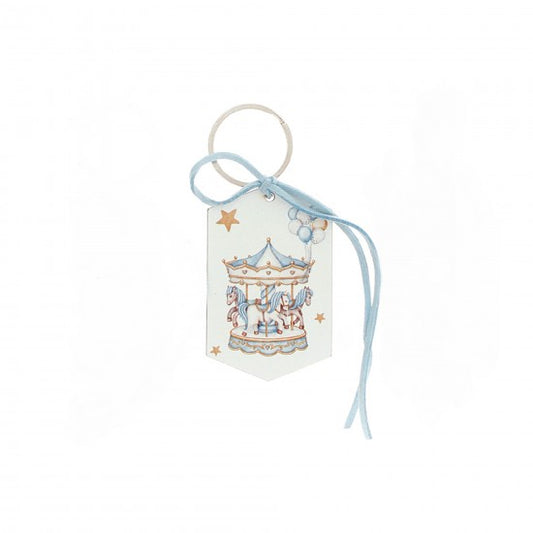 Μπομπονιέρα ξύλινο μπρελόκ σχέδιο καρουζέλ Model:ΜΟ-23