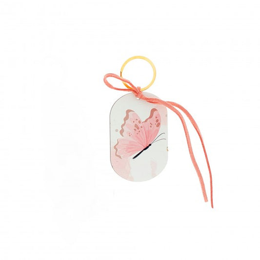 Μπομπονιέρα ξύλινο μπρελόκ σχέδιο πεταλούδα Model:ΜΟ-29