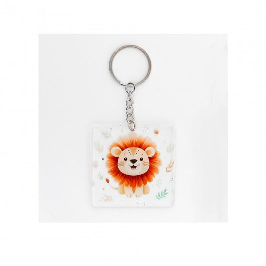 Μπομπονιέρα χειροποίητο μπρελόκ από πλέξιγκλας σχέδιο λιονταράκι Model:ΠΜΛ-21